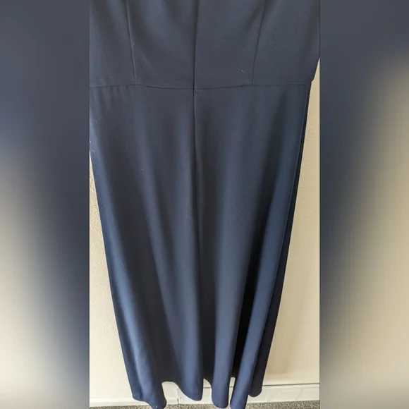 Adrianna Papell Off Shoulder Ruffled Sleeveless Zipper Back Solid Full-Length - Picture 10 of 11